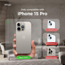 Elago Magnetic Leather Case Compatible With iphone 15 Pro Case, Compatible With All Magsafe Accessories, 6.1 Inch, Vegan Leather, Shockproof, Water-Resistant, Taupe