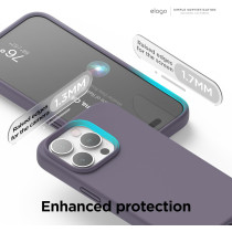 Elago Compatible With iphone 15 Pro Case, Liquid Silicone Case, Full Body Protective Cover, Shockproof, Anti-Scratch Soft Microfiber Lining, 6.1 Inch, Deep Lavender