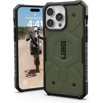 Urban Armor Gear Uag Case Compatible With iphone 15 Pro Max Case 6.7, Pathfinder Olive Drab Built-In Magnet Compatible With Magsafe Charging Rugged Military Grade Dropproof Protective Cover