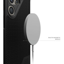Urban Armor Gear Uag Designed For SaMSung Galaxy S24 Ultra Case 6.8 Metropolis Kevlar, Black, Magnetic Charging Rugged Military Drop-Proof Impact Resistant Non-SlIP Protective Cover