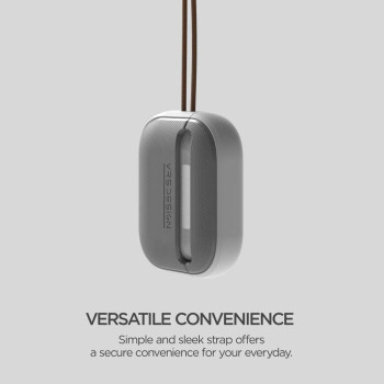 VRS Design Compatible With Apple Airpods Pro Case With Lanyard, White, Led-Visible Full Body Shockproof Hard Shell Protective Cover