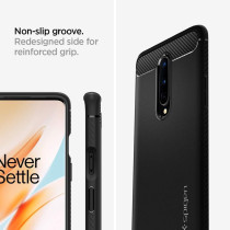 Spigen Rugged Armor Designed For Oneplus 8 Case, Matte Black