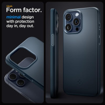 Spigen Thin Fit Designed For iphone 15 Pro Max Case Military Grade Protection, Metal Slate