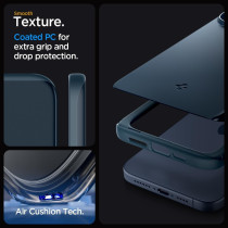 Spigen Thin Fit Designed For iphone 15 Pro Max Case Military Grade Protection, Metal Slate