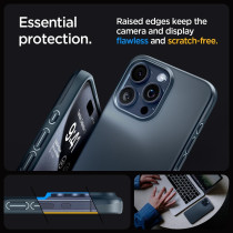 Spigen Thin Fit Designed For iphone 15 Pro Max Case Military Grade Protection, Metal Slate