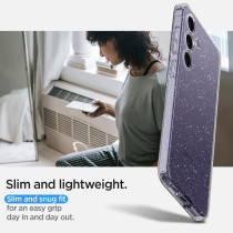 Spigen Liquid Crystal Glitter Designed For Galaxy S24 Plus Case, Crystal Quartz