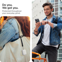 Spigen Universal Adjustable Hand Wrist Strap Phone Lanyard Compatible With Apple Airpods Pro, Dark Black
