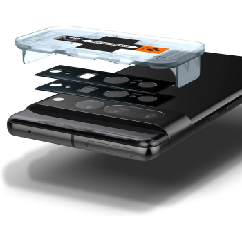 Spigen Camera Lens Screen Protector Designed For Pixel 7 Pro, Black