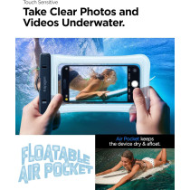 Spigen Aquashield Floating Universal PVC Protective Cases With IPx8 A610 Compatible With iphone, Galaxy, Xiaomi, Google, Crystal Clear