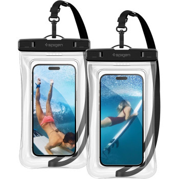 Spigen Aquashield Floating Universal PVC Protective Cases With IPx8 A610 Compatible With iphone, Galaxy, Xiaomi, Google, Crystal Clear