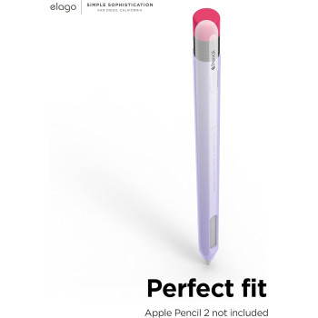Elago Classic Pencil Case Compatible With Apple Pencil 2Nd Generation Cover Sleeve, Classic Design, Compatible With Magnetic Charging And Double Tap, Lavender