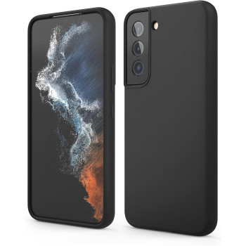 Elago Compatible With SaMSung Galaxy S22 Case Liquid Silicone Case, Full Body Screen Camera Protective Cover, Shockproof, Slim Phone Case, 6.1 Inch, Black