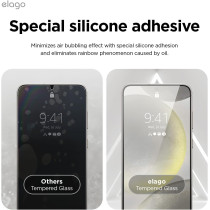 Elago Tempered Glass Screen Protector Compatible With SaMSung Galaxy S24 Plus, 9H Surface Hardness, Anti-Fingerprint, Shatter-Proof, Scratch Protection, Crystal Clear Clarity