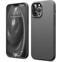 Elago Compatible With iphone 13 Pro Max Case, Liquid Silicone Case, Shockproof, Slim Phone Case, Anti-Scratch Soft Microfiber Lining, Dark Grey