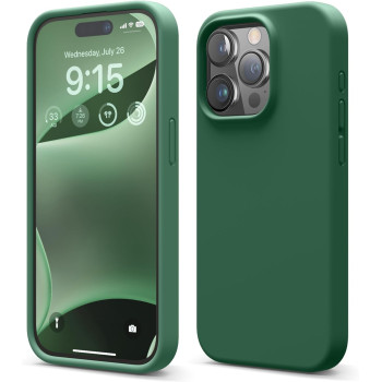 Elago Compatible With iphone 15 Pro Case, Shockproof, Slim Phone Case, Anti-Scratch Soft Microfiber Lining, 6.1 Inch, Alpine Green