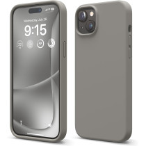 Elago Compatible With iphone 15 Plus Case, Liquid Silicone Case, Full Body Protective Cover, Shockproof, Slim Phone Case, 6.7 Inch, Medium Grey