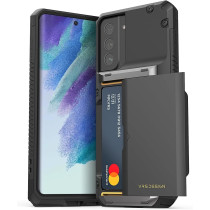 VRS Design Damda Glide Pro Phone Case For Galaxy S21 Fe 5G, Sturdy Semi Auto Wallet Phone Case Compatible For Galaxy S21 Fe 5G, Black