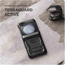 VRS Design Terra Guard Active For Galaxy Z FlIP 5 5G Phone Case, Premium Durable Semi Auto Hinge Protection Case, Matte Black