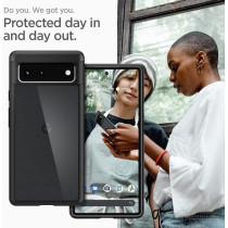 Spigen Ultra Hybrid Designed For Google Pixel 6 Case, Matte Black