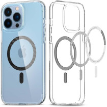 Spigen Ultra Hybrid Mag Compatible With Magsafe Designed For iphone 13 Pro Max Case, Carbon Fiber