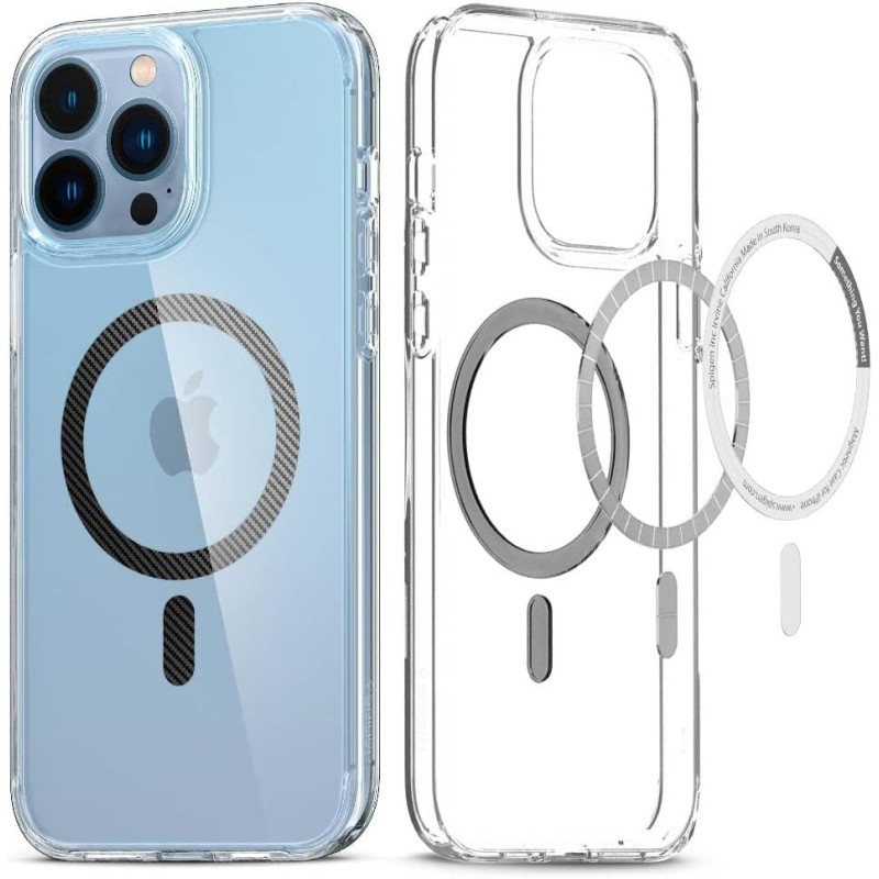 Spigen Ultra Hybrid Mag Compatible With Magsafe Designed For iphone 13 Pro Max Case, Carbon Fiber