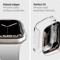 Spigen Thin Fit Designed For Apple Watch Case Series 9/8/7 41Mm Thin Hard Pc Case, Crystal Clear