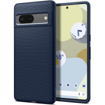 Spigen Liquid Air Pixel 7 Case, Navy Blue, Anti-SlIP, Geometric Design