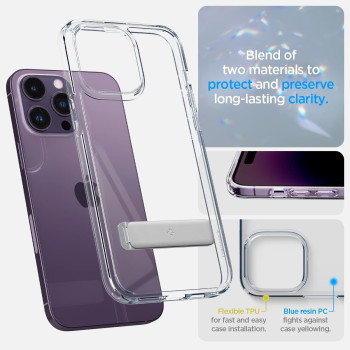 Spigen Ultra Hybrid S Designed For iphone 14 Pro Max Case, Crystal Clear