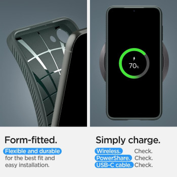 Spigen Liquid Air Designed For Galaxy S23 Case, Abyss Green