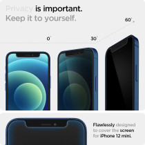 Spigen Tempered Glass Screen Protector Designed For iphone 12 Mini, 5.4 Inch
