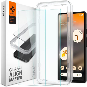 Spigen Tempered Glass Screen Protector Designed For Pixel 6A, 2 Pack