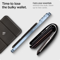 Spigen Smart Fold Magnetic Wallet Card Holder Designed For Magsafe With Kickstand Compatible With iphone 15, iphone 14, iphone 13, iphone 12 Models