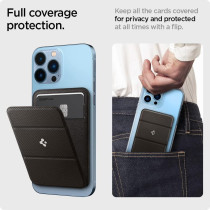 Spigen Smart Fold Magnetic Wallet Card Holder Designed For Magsafe With Kickstand Compatible With iphone 15, iphone 14, iphone 13, iphone 12 Models