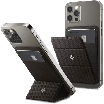 Spigen Smart Fold Magnetic Wallet Card Holder Designed For Magsafe With Kickstand Compatible With iphone 15, iphone 14, iphone 13, iphone 12 Models