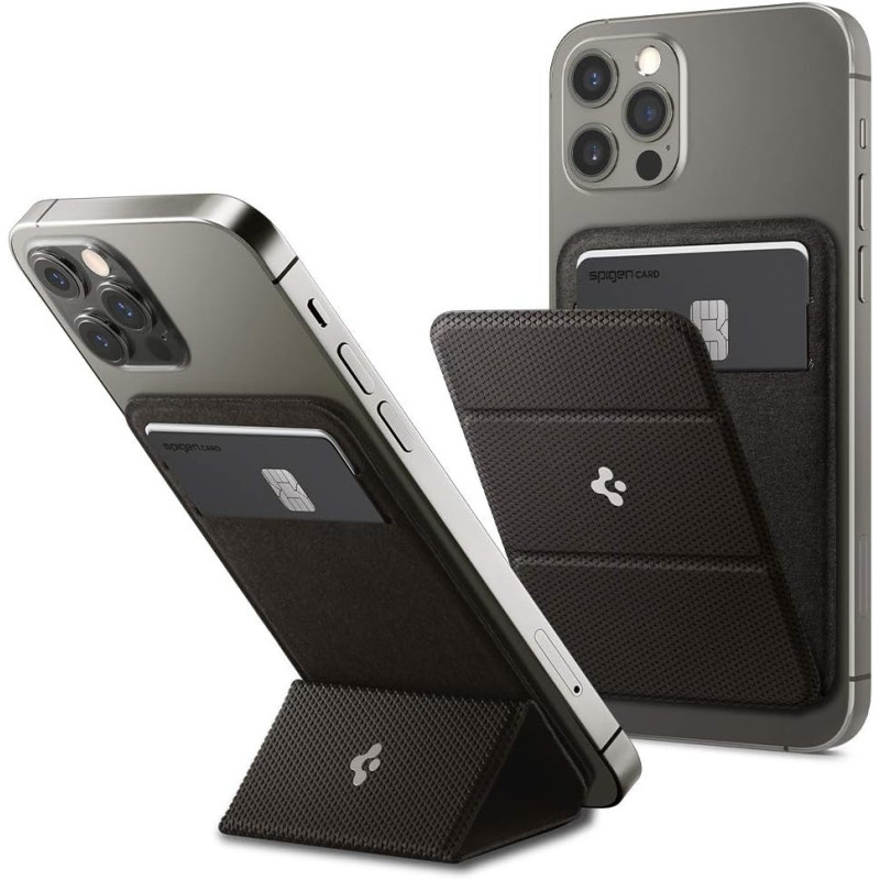Spigen Smart Fold Magnetic Wallet Card Holder Designed For Magsafe With Kickstand Compatible With iphone 15, iphone 14, iphone 13, iphone 12 Models