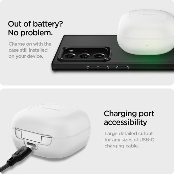 Spigen Silicone Fit Designed For Galaxy Buds 2 Case Galaxy Buds Pro Case Galaxy Buds Live Case, White