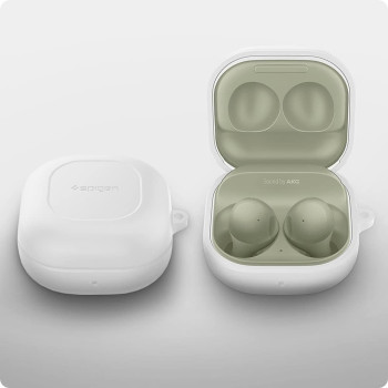 Spigen Silicone Fit Designed For Galaxy Buds 2 Case Galaxy Buds Pro Case Galaxy Buds Live Case, White