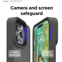Elago Glide Armor Case Designed For iphone 14 Pro Case, Drop Protection, Shockproof Protective TPU Cover, Upgraded Shockproof, Enhanced Camera Guard, Dark Gray/Black