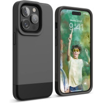 Elago Glide Armor Case Designed For iphone 14 Pro Case, Drop Protection, Shockproof Protective TPU Cover, Upgraded Shockproof, Enhanced Camera Guard, Dark Gray/Black