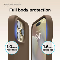 Elago Compatible With iphone 14 Pro Max Case, Liquid Silicone Case, Full Body Protective Cover, Shockproof, Slim Phone Case, 6.7 Inch, Brown