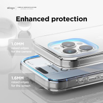 Elago Hybrid Clear Case Compatible With iphone 15 Pro Case, Pc/TPU Hybrid Technology, Us Military Grade Drop Protection, Crystal Clear