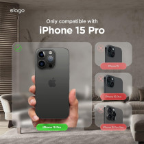 Elago Magnetic Leather Case Compatible With iphone 15 Pro Case, 6.1 Inch, Vegan Leather, Shockproof, Water Resistant, Black