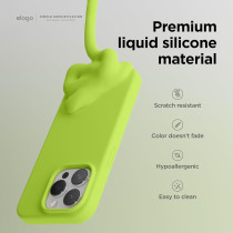 Elago Compatible With iphone 15 Pro Case, Liquid Silicone Case, Full Body Protective Cover, Shockproof, Slim Phone Case, 6.1 Inch, Lime Green