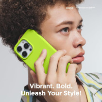 Elago Compatible With iphone 15 Pro Case, Liquid Silicone Case, Full Body Protective Cover, Shockproof, Slim Phone Case, 6.1 Inch, Lime Green
