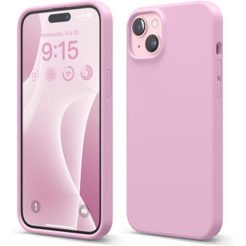 Elago Compatible With iphone 15 Plus Case, Liquid Silicone Case, Full Body Protective Cover, Shockproof, Anti-Scratch Soft Microfiber Lining, 6.7 Inch, Hot Pink