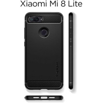 Spigen Rugged Armor Designed For Xiaomi Mi 8 Lite Case, Matte Black