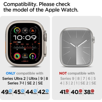 Spigen Lite Fit Ultra Band Designed For Apple Watch Band For Apple Watch Ultra2/Apple Watch Ultra 49Mm, Series 9/8/Se2/7/6/Se/5/4/3/2/1 45Mm/44Mm/42Mm