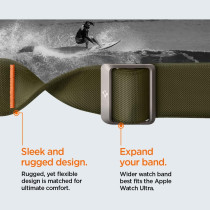 Spigen Lite Fit Ultra Band Designed For Apple Watch Band For Apple Watch Ultra2/Apple Watch Ultra 49Mm, Series 9/8/Se2/7/6/Se/5/4/3/2/1 45Mm/44Mm/42Mm