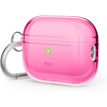 Elago Compatible With Airpods Pro 2Nd Generation Case Clear, Compatible With Airpods Pro 2 Case, Protective Case With Keychain, Transparent, Wireless Charging, Reduced Yellowing, Neon Hotpink, Eapp2Cl-Hang-Nhp