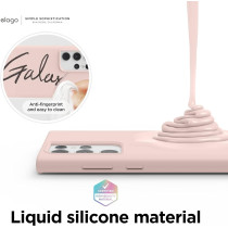 Elago Compatible With Samsung Galaxy S22 Ultra Case, Liquid Silicone Case, Full Body Screen Camera Protective Cover, Shockproof, Slim Case, 6.8 Inch, Sand Pink, Egs22Sc68